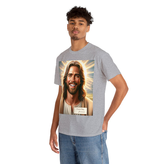 Faith-Inspired Fashion - Jesus Loves You Unisex Heavy Cotton Tee
