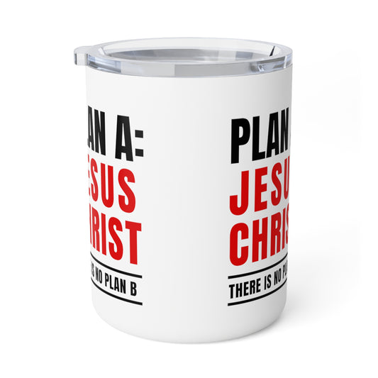 Divine Sips Insulated 10 oz Coffee Mug - Plan A: Jesus Christ. There is No Plan B - Insulated Coffee Mug, 10oz of Faithful Warmth