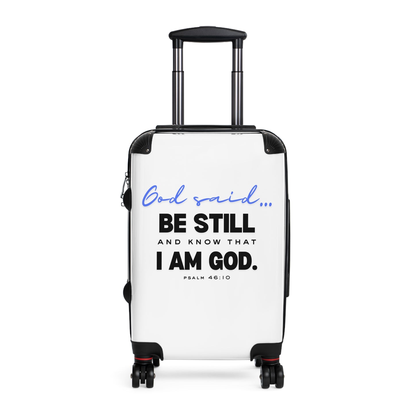 Be Still and Know Suitcase | Christian Travel Luggage | Faith-Based Suitcase with Bible Verse | Inspirational Religious Gift