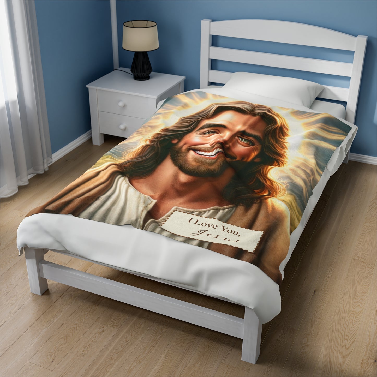 Blessed Comfort - Jesus Loves You Velveteen Plush Blanket