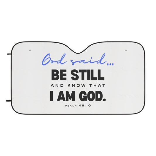 Be Still and Know Car Sun Shade | Christian Car Sun Visor | Bible Verse Sun Shield for Cars | Inspirational Religious Gift