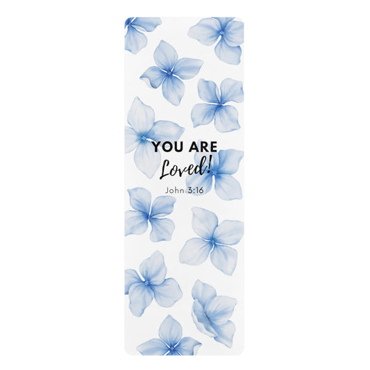 You are Loved - John 3: 16 Rubber Yoga Mat