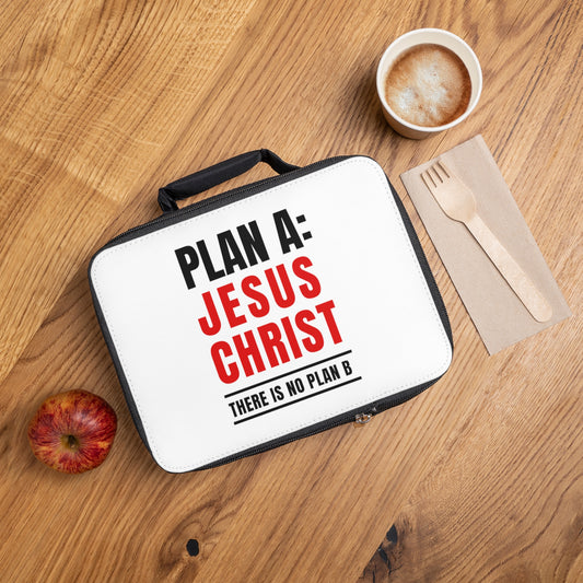 Divine Nourishment Lunch Bag: 'Plan A: Jesus Christ. There is No Plan B' Insulated Lunch Bag - Faithful Fuel on the Go